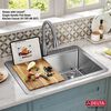 30&rdquo; Workstation Kitchen Sink Drop-In Top Mount Stainless Steel Single Bowl with WorkFlow&trade; Ledge and Accessories